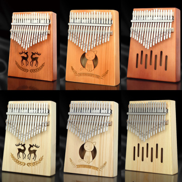17-key Kalimba thumb finger piano high quality wooden solid pine mahogany belt study book tuning hammer