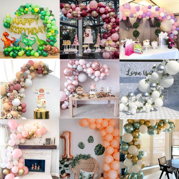 Birthday Party Decorations Balloons Garland Arch Kit Pink Gold White Latex Ballon Arch Decor for girl boy Baby Shower Decoration