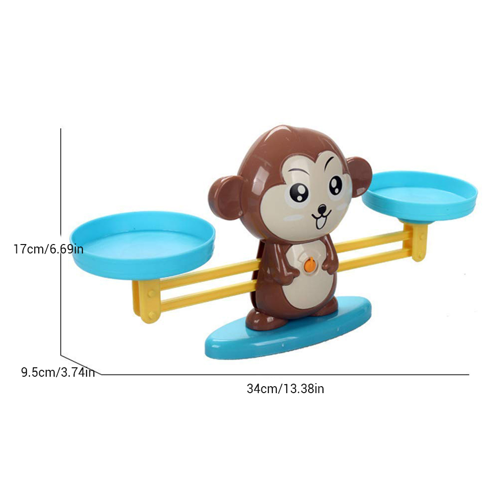 Monkey Digital Balance Scale Toy Early Learning Balance Children Enlightenment Digital Addition and Subtraction Math Scales Toys