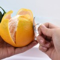2pcs Stainless Steel Oranges Lemon Peeler Grapefruit Citrus Fruit Peel Remover Props For Kitchen Gadget Pack