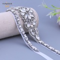 TOPQUEEN S489 Luxury Wedding Bridal Sash Rhinestone Belt Plus Size Women's Accessories Jewel Belt Bridesmaid Dress for Wedding