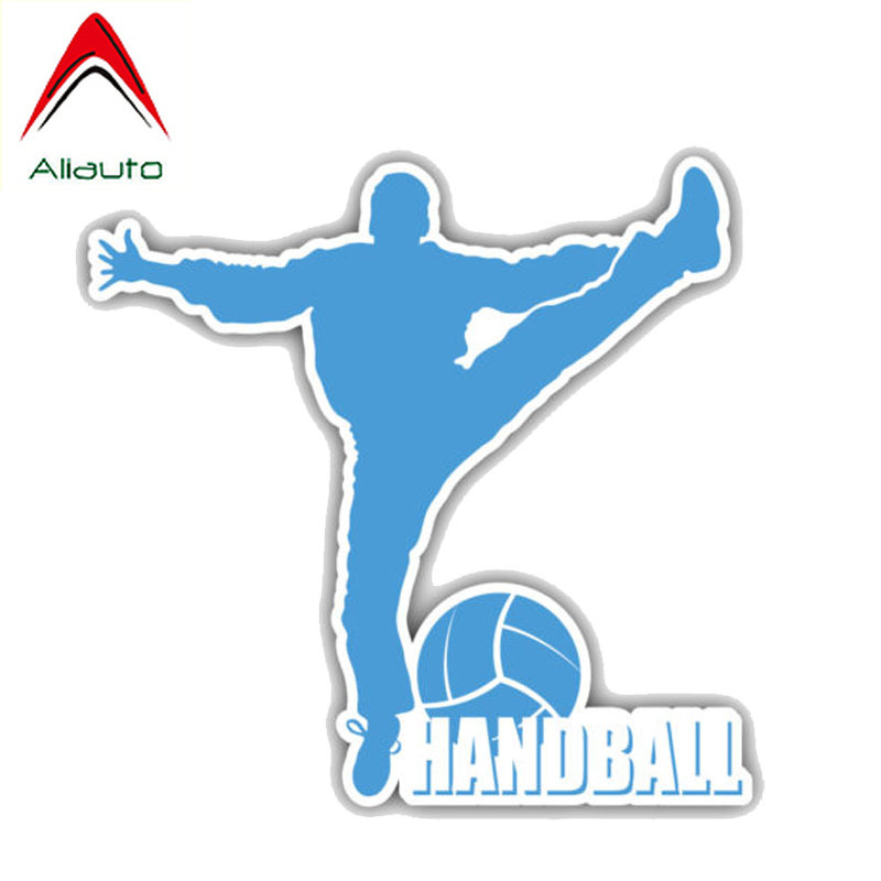 Aliauto Cartoon Automobile Motorcycle Car Sticker Handball Player Silhouette PVC Reflective Cover Scratches Decal,13cm*12cm