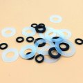100pcs M1.5 M2 M2.5 M3 M4 M5 M6 M8 M10 M12 White Black Plastic Nylon Flat Washer Plane Spacer Insulation Gasket Ring For Screw