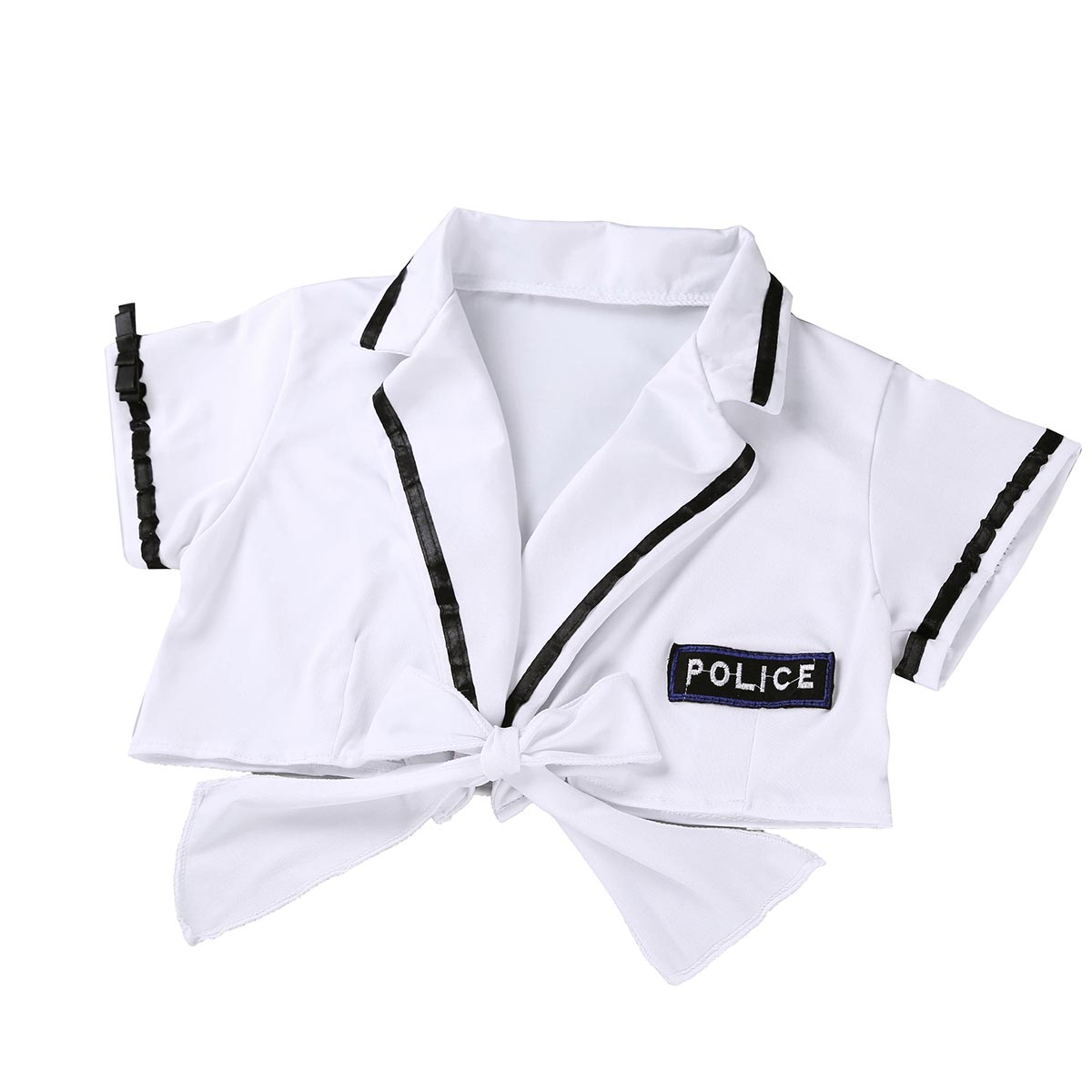 Women's Cheerleading Uniform Lingerie Suit Officer Policewoman Cosplay Cheerleader Costumes Crop Top with Pleated Mini Skirt Set