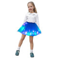 Girls Children Neon LED Tutu Party Prom Costume Wear Pleated Tulle To Light Up Christmas Halloween Skirts Gifts