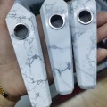 1-3pc Natural Quartz Pipe Smoking Pipe White Turquoise Point Rod Treatment Gem Stainless Steel Screens Filter