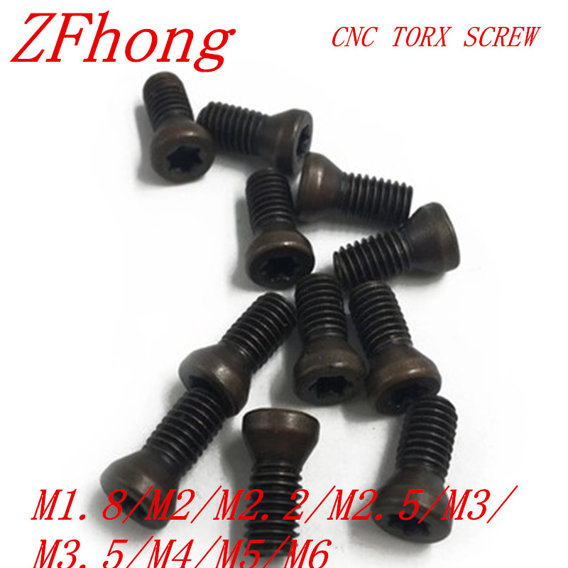 20-50pcs M1.6 m1.8 m2 m2.2 m2.5 m3 m3.5 m4 M5 M6 CNC Insert Torx Screw for Replaces Carbide Inserts CNC Lathe Tool