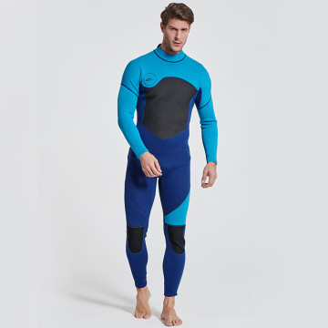 Sbart Wetsuit Men's 3mm Full Surfing Suit Scuba Diving Snorkeling Swimming Surfing Boading Jumpsuit Wet Suit Back Zipper Blue