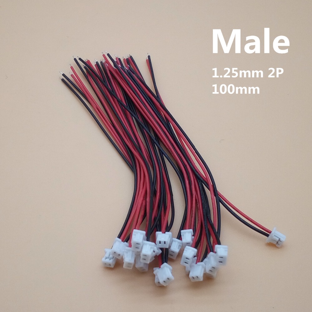 100 Sets/Lot Connector Micro JST 1.25MM 2Pin 3Pin 4Pin Male & Female Connector Plug with Wires Cables LED Strip Connectors