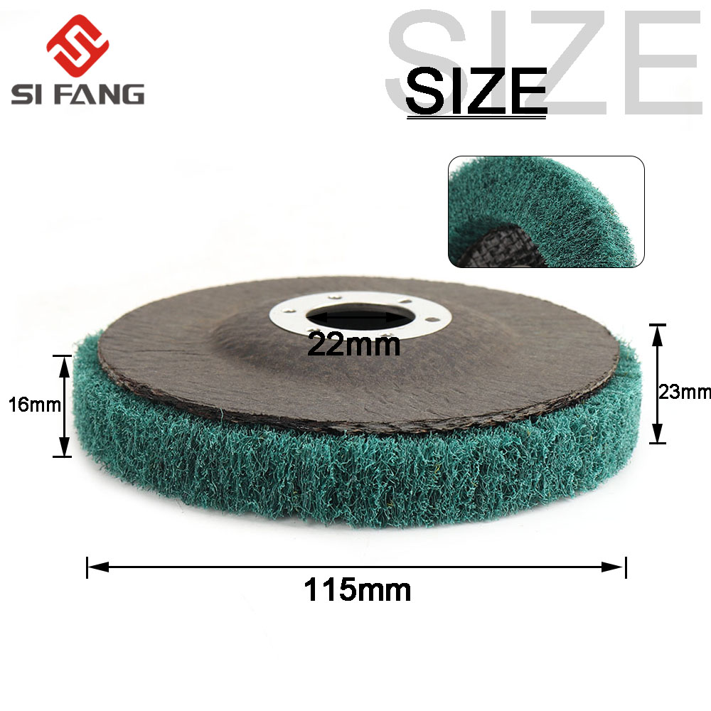 115mm Nylon Fiber Flap Wheel Disc 4 1/2 inch Abrasive Disc with Sandpaper Buffing Pad For Angle Grinder