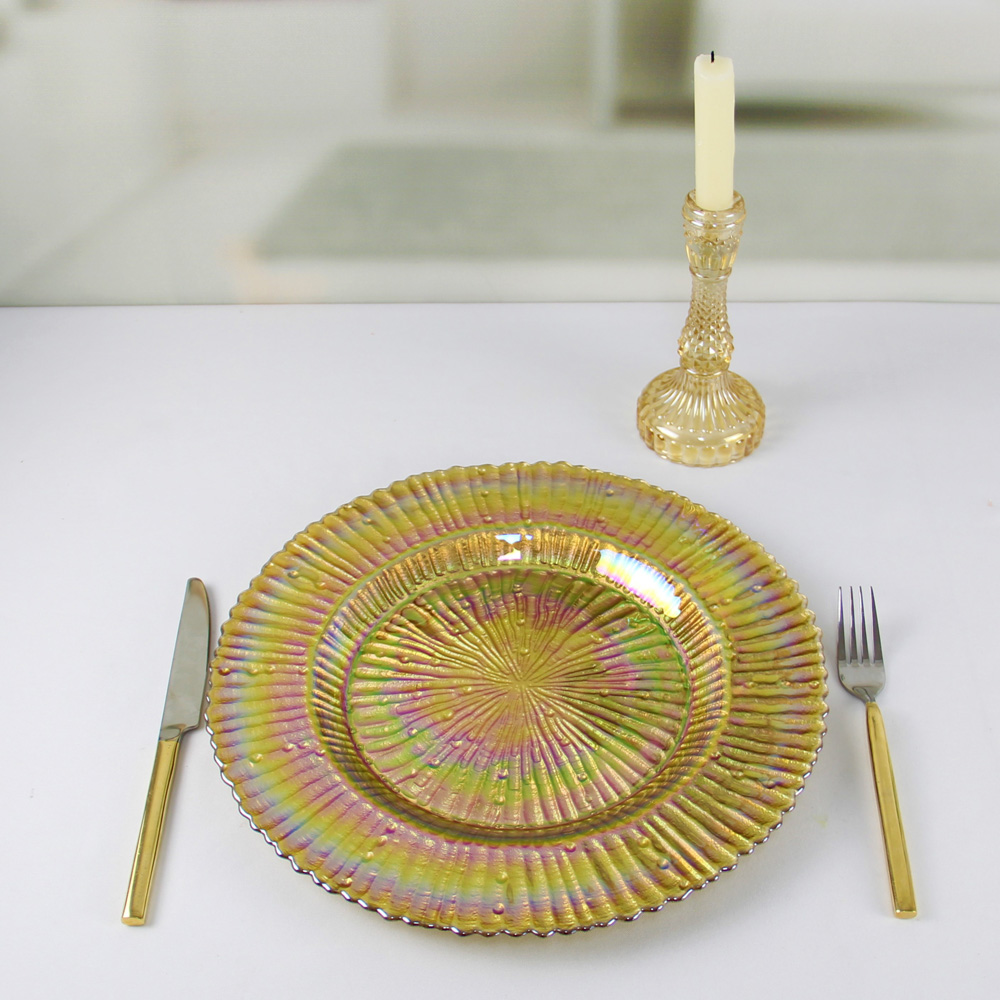 Table Glass Chargers Plates Wedding