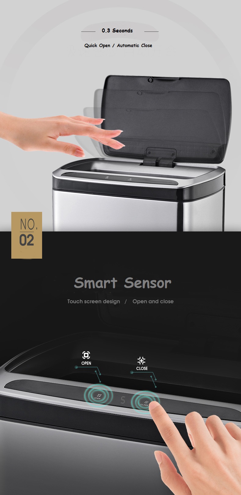 20L Automatic Sensor litter can 