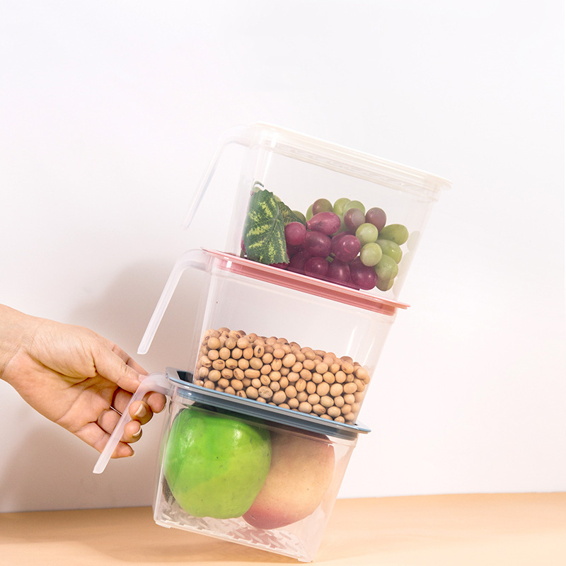 Food Organizer Storage Bins Refrigerator Storage Box Food Storage Containers with Lid for Kitchen Fridge Cabinet Freezer Box