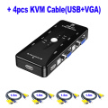 KVM and 4pcs Cable