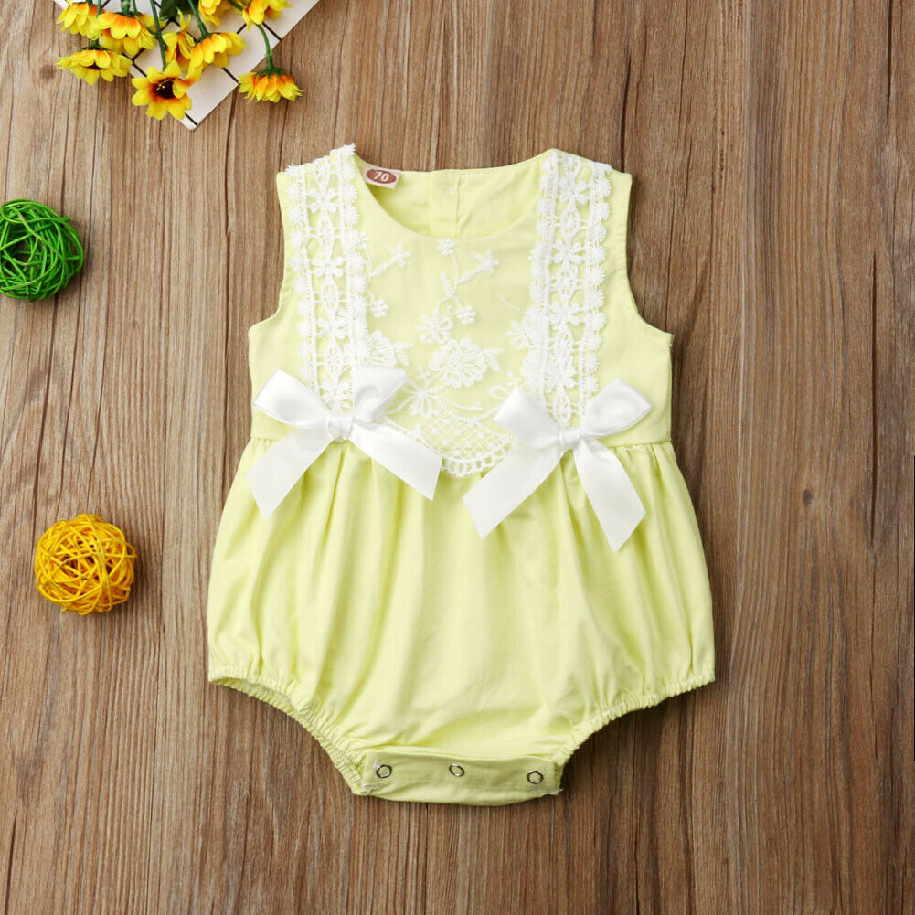 2019 Baby Summer Clothing Cute Toddler Baby Girl Lace Bodysuit Jumpsuit Sleeveless Sunsuit Clothes Casual Playsuit Outfits 0-24M