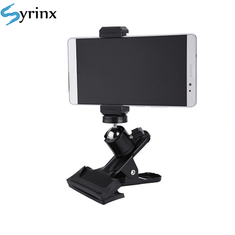 Guitar Head Clip Mobile Phone Holder Live Broadcast Bracket Stand Tripod Clip Head For iPhone 11 X Support Desktop Music Holder