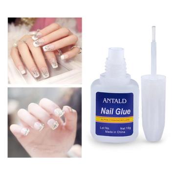 10g Fast Drying Nail Art Glue with Brush False Nails Glitter Nail Art 3D Decoration Sticking Glue for UV Polish Gel TSLM1