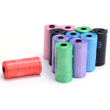 15pcs/roll 1roll/5rolls Pet Dog Poop Bag Dog Pooper Bags Paw Doggy Litter Poop Bag Dispenser Pets Products For Dogs Dog Carriers