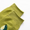 Korean Fresh Fruits Funny Socks New Ins Cute Embroidery Avocado Green Socks Women Girl Harajuku Socks Novelty Meias Sokken