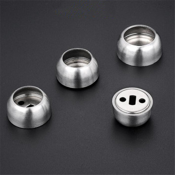 4pcs 25mm Thickening Stainless Steel wardrobe tube support Clothes Rail Bracket Flange Seat Fixed Joint Pipe Bracket Fittings
