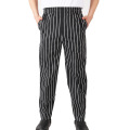 Men Chef Food Service Loose Trousers Striped Kitchen Work Wear Restaurant Uniform Male Wide Leg Business Cook Pants Maxi Bottoms