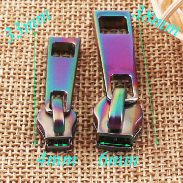 5 PCS Rainbow Zipper Slider Puller Long Pull Zipper Heads,Loose Sliders Pulls Handbag Hardware,Handbags Craft Projects