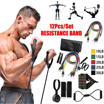 Resistance Bands Set Exercise Bands Hanging Belt Training Exercise Yoga Tubes Pull Rope Elastic Bands Gym Fitness Equipment