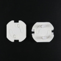 4pcs Baby Safety Rotate Cover 2 Hole Round European Standard Children Against Electric Protection Socket Plastic Security Locks