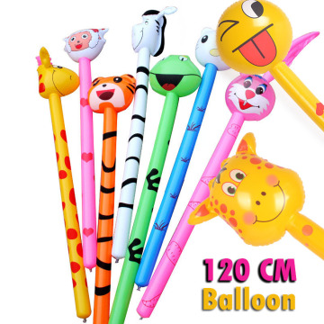 120cm Cartoon Inflatabel Animal Long Inflatable Hammer No Wounding Weapon Stick Baby Children Toys Random 1Pcs 20 Styles