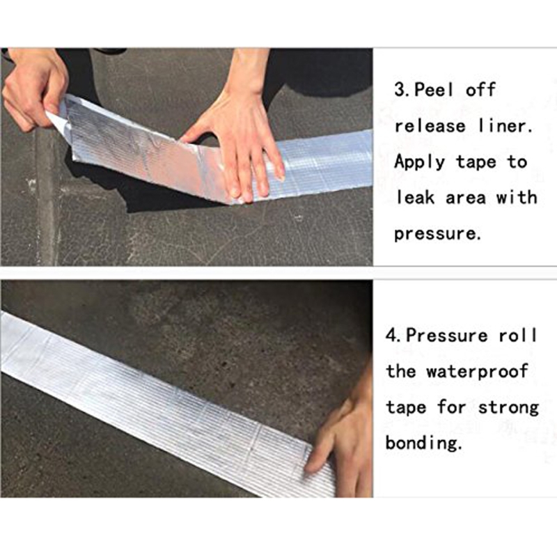 Aluminum Foil Butyl Rubber Tape Adhesive Sealing Best for RV Roof Marine Repair free shipping