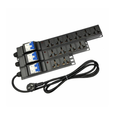 PDU Cabinet Industrial Socket 10A 16A 2/4/6/8/10 AC Universal Outlet Socket Power Strip with Air Switch Breaker Extension Socket
