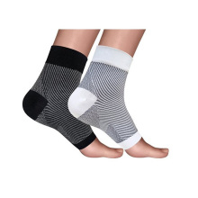 1 Pair Stripe Sport Ankle Support Brace Compression Anti Fatigue Breathable Ankle Sleeve Running Football Cycling Foot Protector