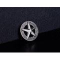 LOT 10PCS 25*25MM WESTERN AMERICA TEXAS RAISED STAR ANTIQUE SILVER LEATHERCRAFT CONCHOS FOR LEATHER TACK RIVETBACK