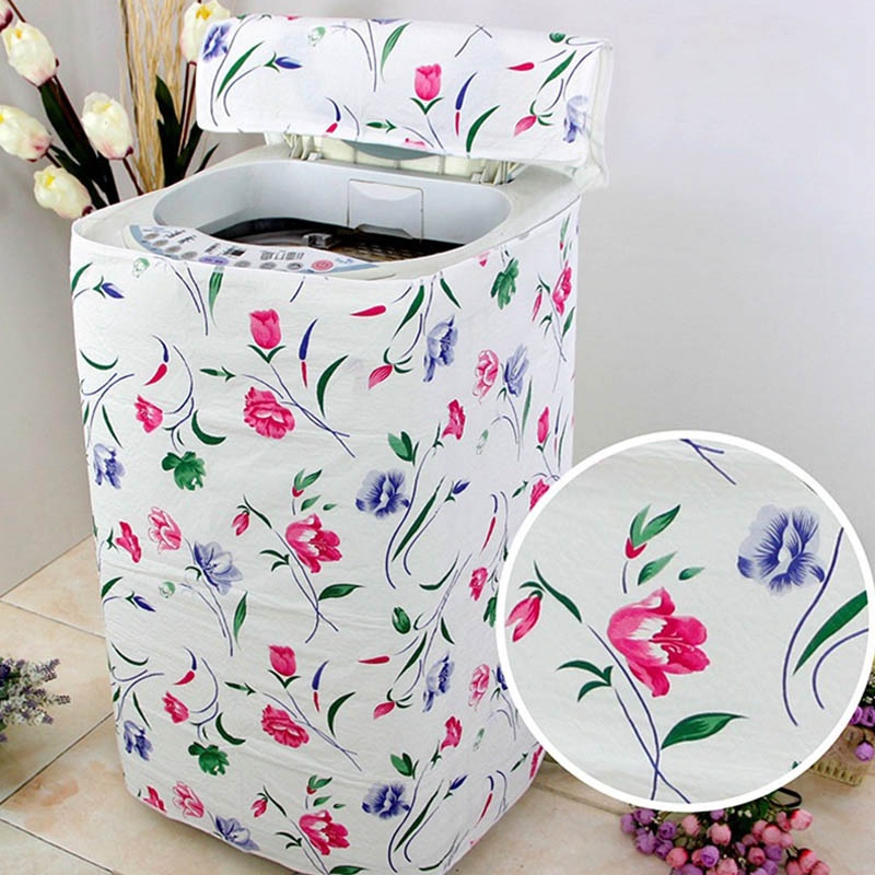 Thicker Waterproof 1 PC Durable Zippered Dust Covers Flower Pattern Home Decor 2 Type Washing Machine Cover