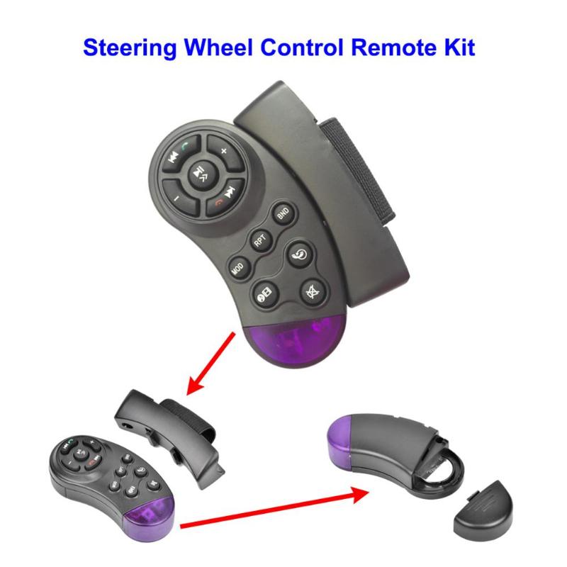 11-Key Portable Control Remote Universal Car MP5 Multimedia Player CD DVD VCD Steering Wheel Wireless Remote Control 11 Buttons