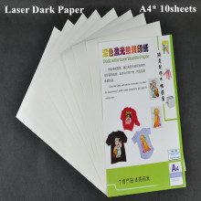 (A4*10pcs) Iron on Color Heat Transfer Paper for Dark Light fabrics Thermal Paper With Laser Printers Papel Transfers Papers