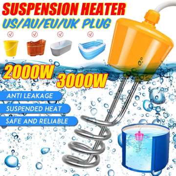 2000/3000W 2M Electricity Immersion Water Heater Element Boiler Portable Water Heating rods for Inflatable Swimming Pool