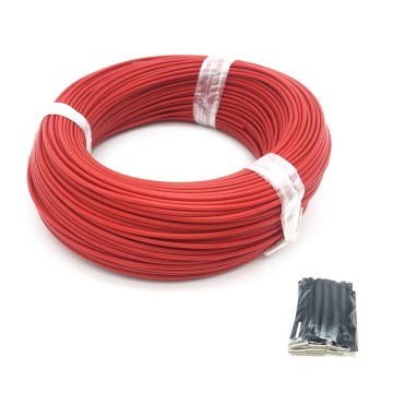 100 meters 12K 33ohm/m Fluoroplastic Carbon Fiber Heating Cable Low Cost Warm Floor Heating Wire