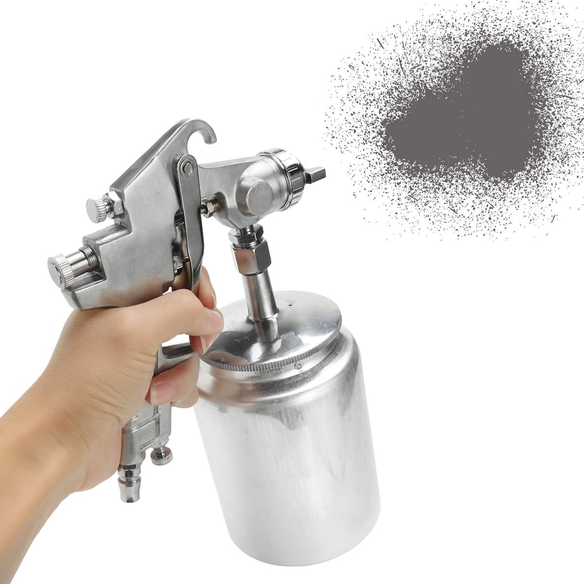 Heavy 3mm Painting Spray Gun/ Nozzle Suction Feed Paint Air Sprayer 1L Pot Handheld Electric Pressure Vacuum Spray Gun/Tool