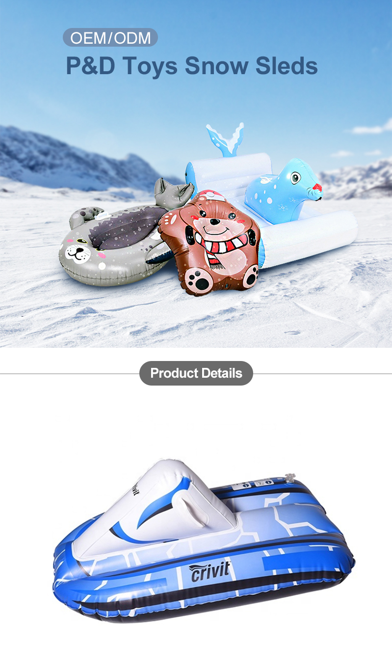 Hot Sale Giant Inflatable Snowmobile Snow Sled 01