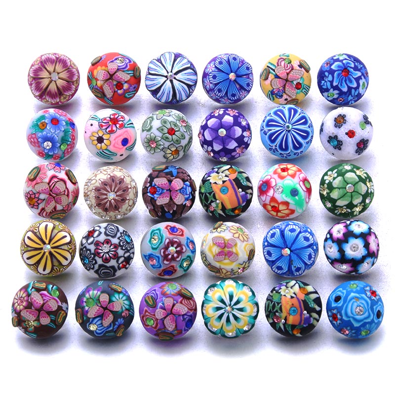 10 Pcs/lot New Snap Button Jewelry Mixed Style Ginger Resin 18mm Snap Buttons Fit Snap Bracelet Bangles Button Snap Jewelry
