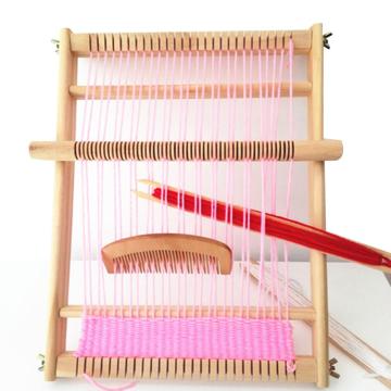 Wooden Loom Knitting Machine Weaving Loom Frame DIY Knitted Toys Wool Weaving Loom Handcraft Household Wooden Knitting Machine