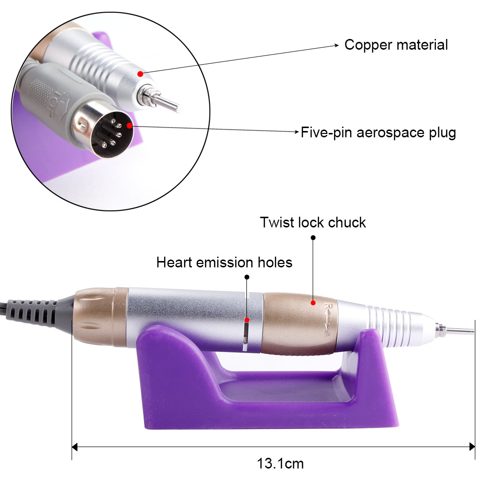 30000RPM Manicure Set Electric Nail Drill Machine Pedicure Tools Professional Nail Art Files with Milling Cutters Ceramic Cutter
