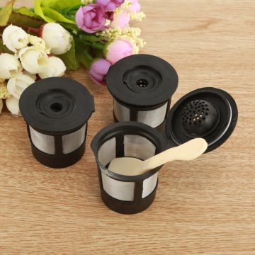 3Pcs Reusable Refillable K-Cup Coffee Filter Pod for Keurig Coffee Makers Home Use