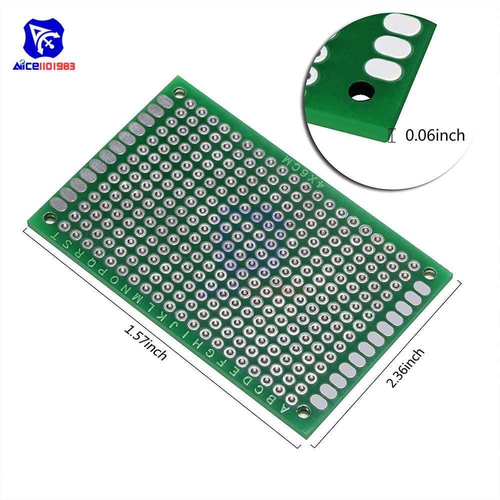 diymore 10PCS/Lot 4 x 6cm Double Sided PCB Universal Prototyping Printed Circuit Board FR4 PCB 40*60mm