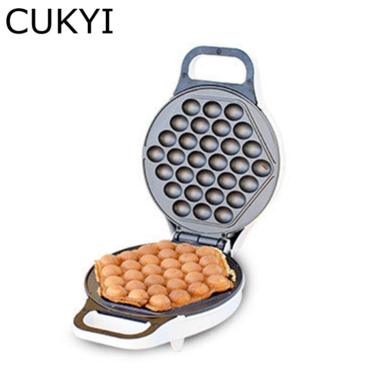CUKYI Household Egg Waffle maker selectric Chinese Hong Kong eggettes puff cake waffle iron maker machine bubble egg cake oven