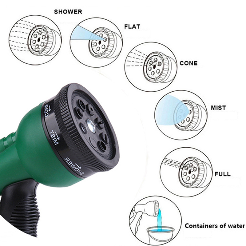 8 Modes Spray Lawn Watering Garden Water Guns Hose Multi-function Car Wash High Pressure Durable Hand-held Tools Sprinkle Set
