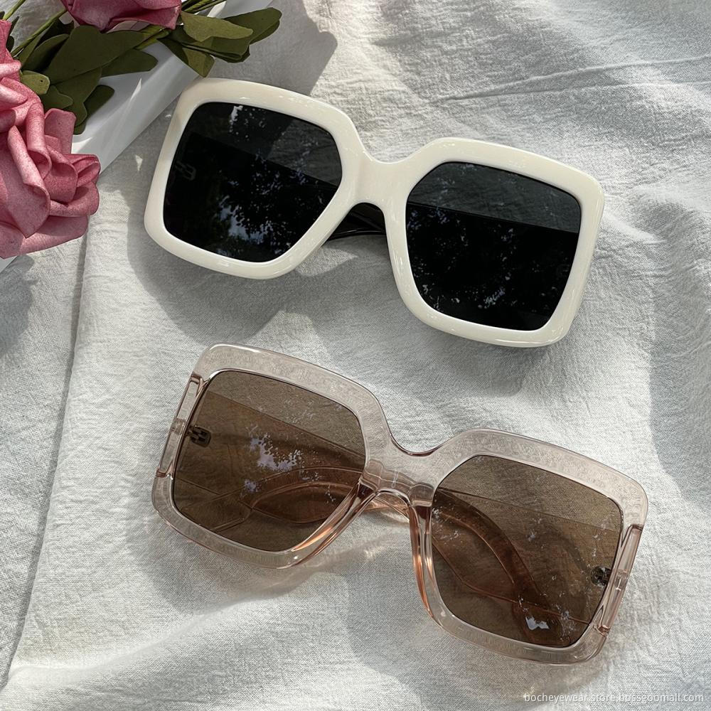 2022 New Eyewear square Sun glasses Plastic Women Sunglasse