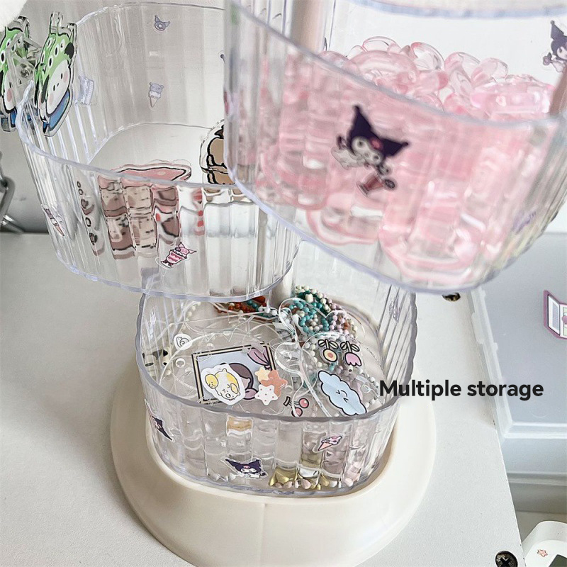 Makeup dustproof rotating storage rack