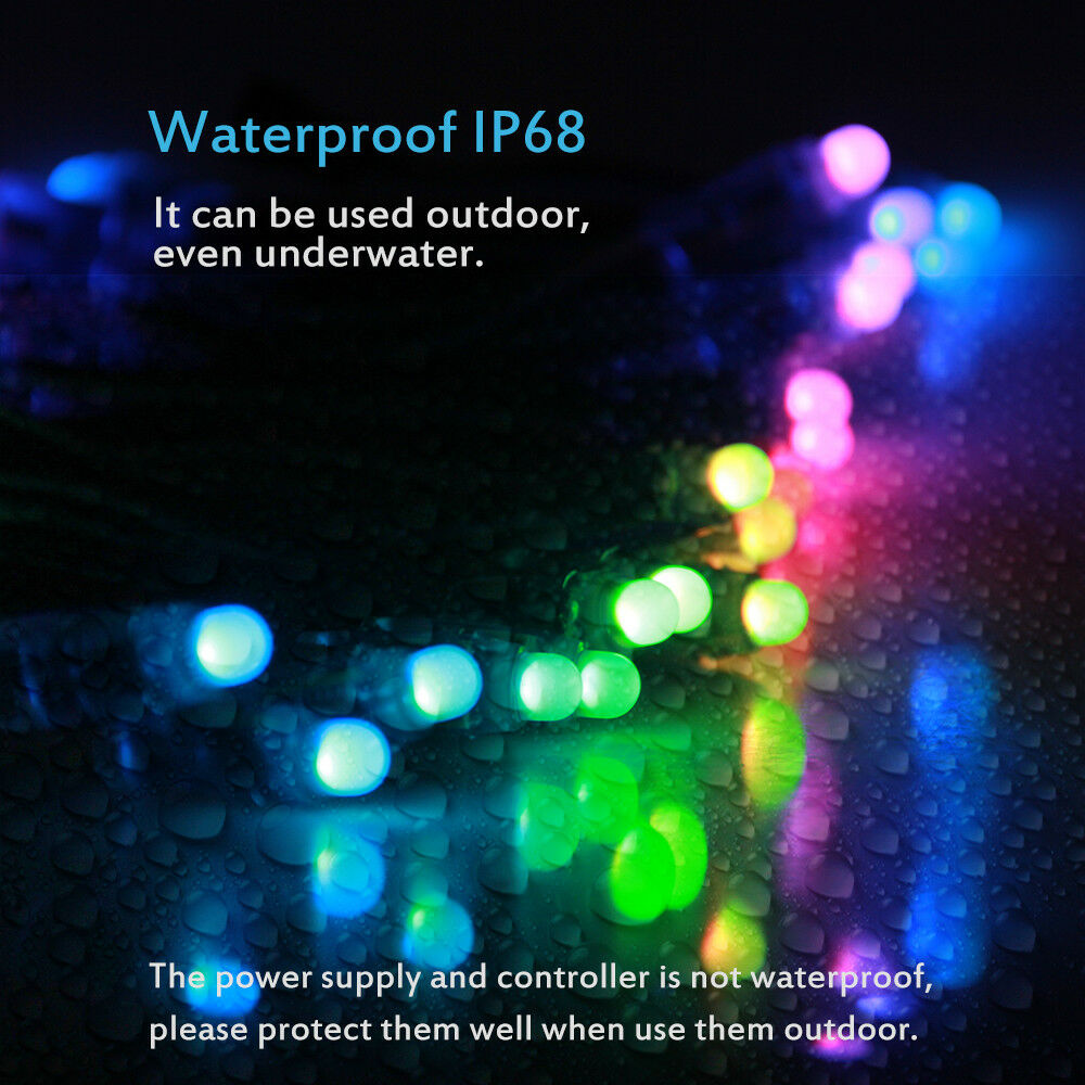 50pcs 12mm WS2811 IC RGB Full Color Pixels USB LED Module light WiFi bluetooth digital Addressable 5V Waterproof String lamp